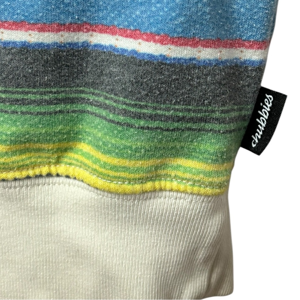 Chubbies Men’s Multicolor Striped Crew Neck Sweat Shirt‎  Sz M - Picture 5 of 7